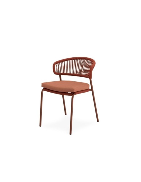 Silla Exterior THOR, Textil / Acero / Cuerda / Terracota