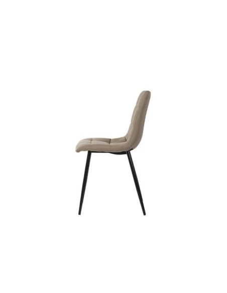 Silla LILLE, Textil / Contrachapado / Metal / Taupe