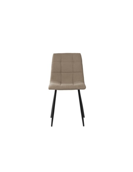 Silla LILLE, Textil / Contrachapado / Metal / Taupe