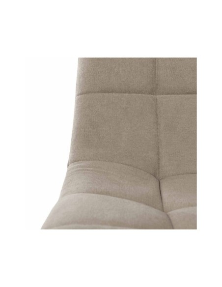 Silla LILLE, Textil / Contrachapado / Metal / Taupe
