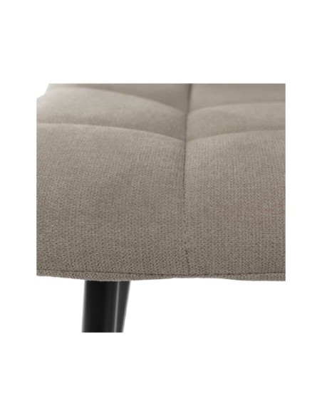 Silla LILLE, Textil / Contrachapado / Metal / Taupe