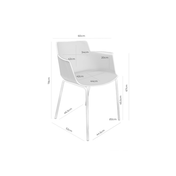 Silla STEFFEN, Plástico / Negro