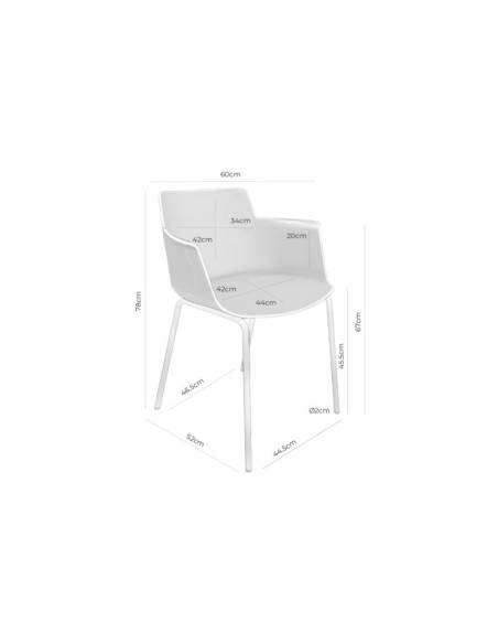 Silla STEFFEN, Polipropileno / Blanco