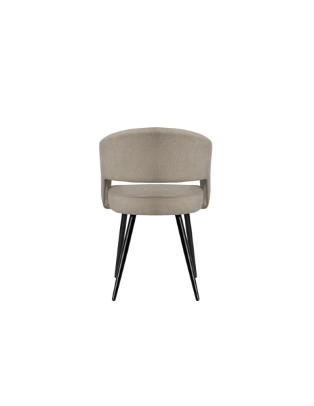 Silla KRISTIN, Textil / Contrachapado / Metal / Taupe