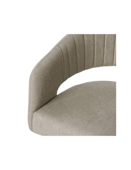Silla KRISTIN, Textil / Contrachapado / Metal / Taupe