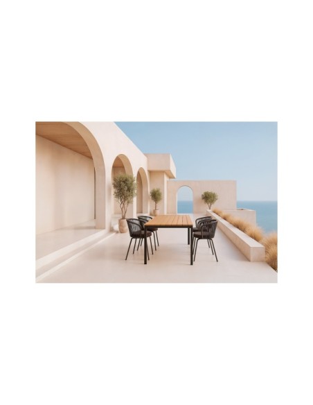 Silla Exterior URSA, Textil / Acero / Cuerda / Gris