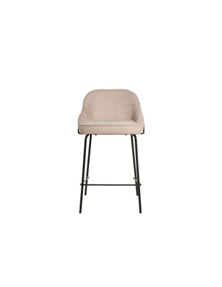 Taburete Alto HELSINGØR 66 cm, Textil / Metal / Contrachapado / Beige