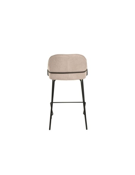 Taburete Alto HELSINGØR 66 cm, Textil / Metal / Contrachapado / Beige