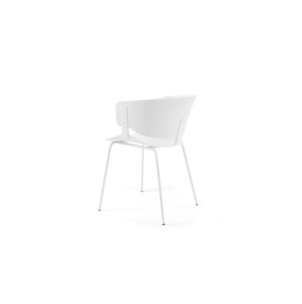 Silla RUNE, Plástico / Metal / Blanco 2