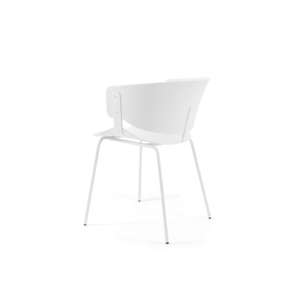 Silla RUNE, Plástico / Metal / Blanco