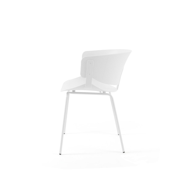 Silla RUNE, Plástico / Metal / Blanco
