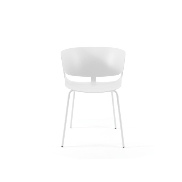 Silla RUNE, Plástico / Metal / Blanco