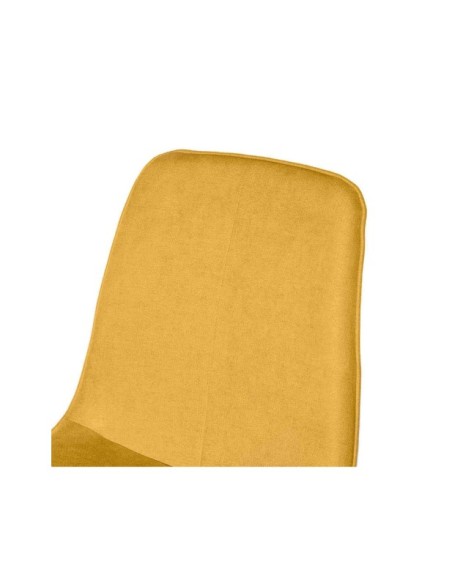 Silla SUNE, Textil / Contrachapado / Madera / Mostaza