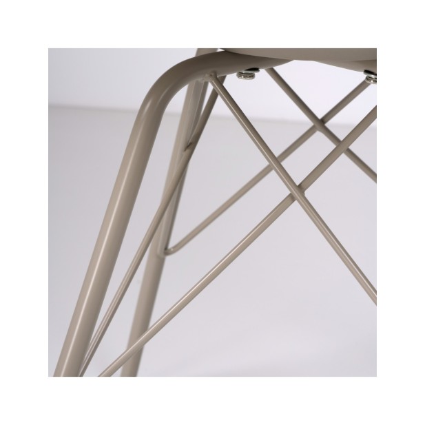Silla KÅRE, Plástico / Metal / Beige