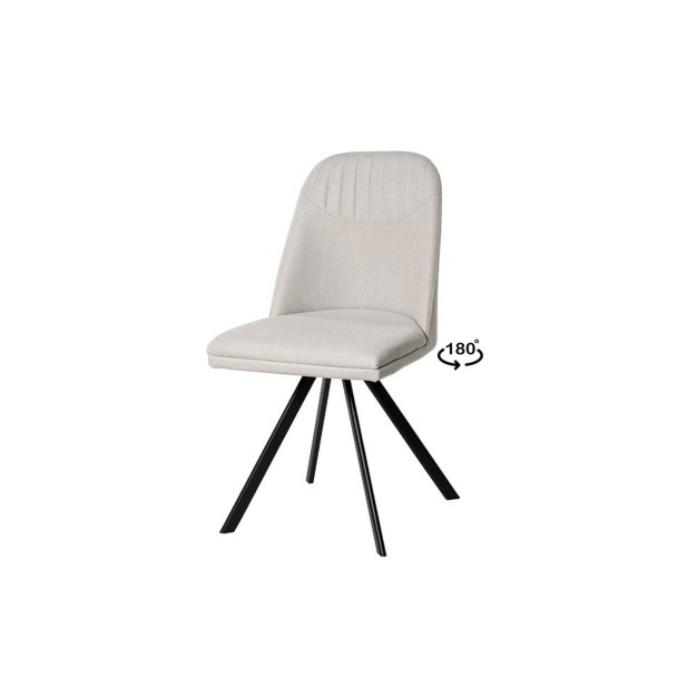 Silla WAYDE, Metal / Poliester / Beige