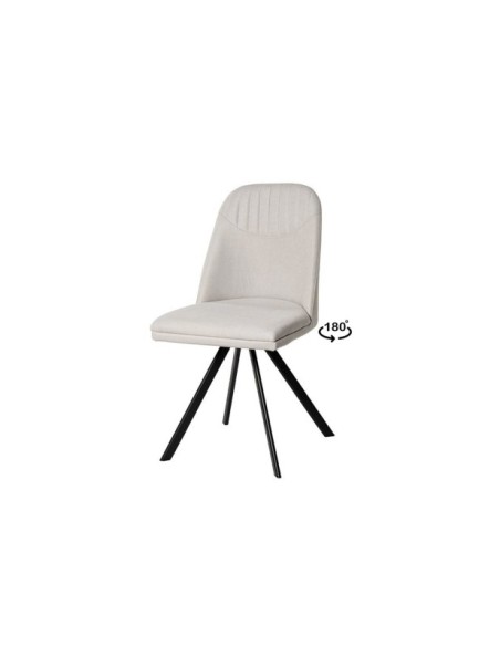 Silla WAYDE, Metal / Poliester / Beige