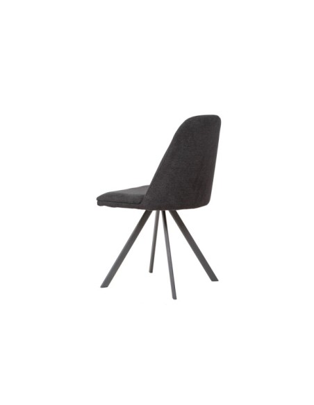 Silla WAYDE, Textil / Contrachapado / Acero / Gris Oscuro