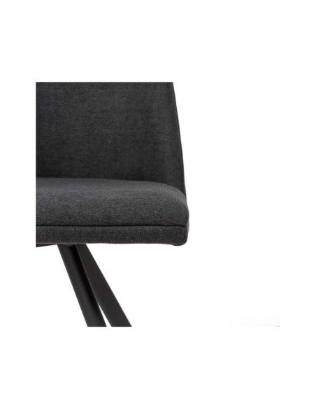 Silla WAYDE, Textil / Contrachapado / Acero / Gris Oscuro