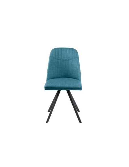 Silla WAYDE, Textil / Contrachapado / Acero / Azul