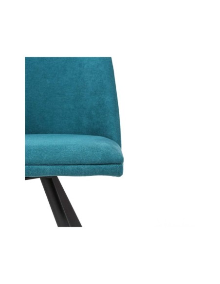 Silla WAYDE, Textil / Contrachapado / Acero / Azul