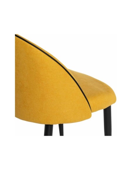 Silla STELLAR, Textil / Contrachapado / Metal / Mostaza