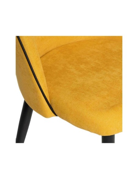 Silla STELLAR, Textil / Contrachapado / Metal / Mostaza