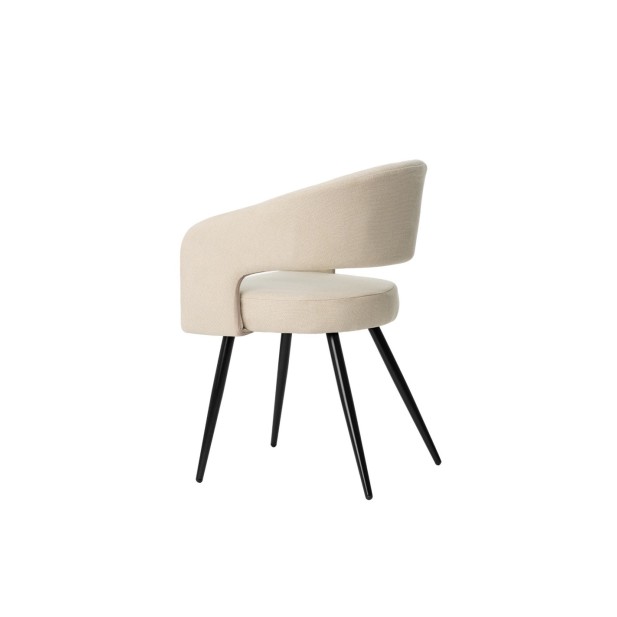 Silla KRISTIN, Textil / Metal / Beige
