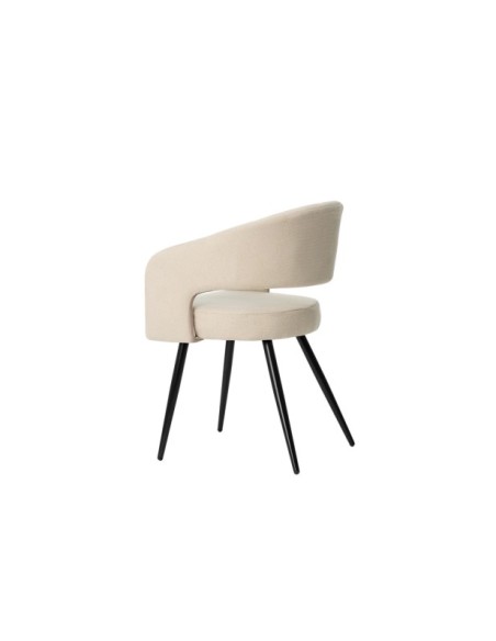 Silla KRISTIN, Textil / Metal / Beige