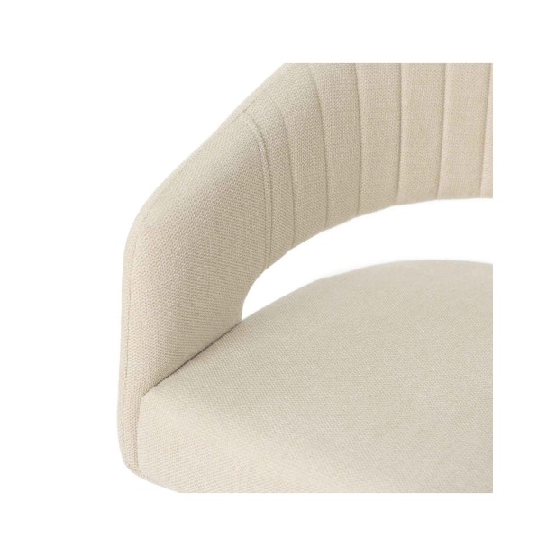 Silla KRISTIN, Textil / Metal / Beige