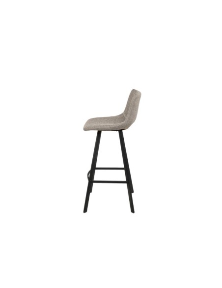 Taburete Alto ASTRO 78 cm, Textil / Metal / Taupe