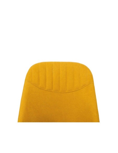 Silla Giratoria CHROME, Textil / Acero / Mostaza