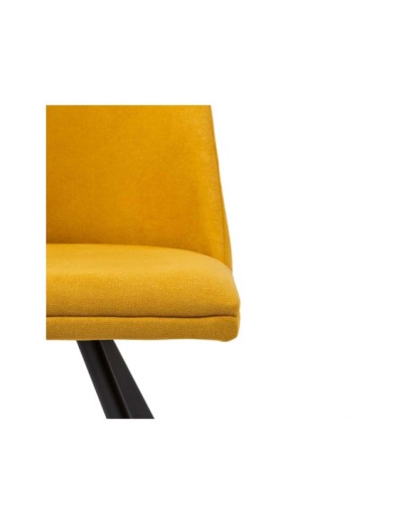 Silla Giratoria CHROME, Textil / Acero / Mostaza