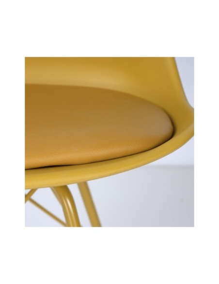Silla GERRIE, Plástico / Metal / Mostaza