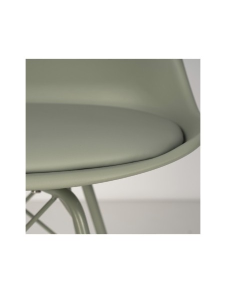 Silla GERRIE, Plástico / Metal / Menta