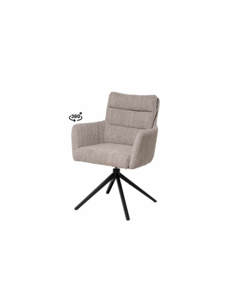 Silla Giratoria IVAR, Textil / Metal / Taupe