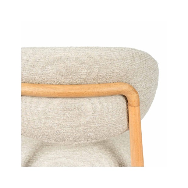 Silla WILLA, Textil / Roble / Beige