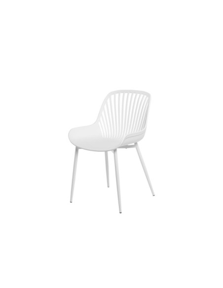 Silla ROLF, Plástico / Metal / Blanco