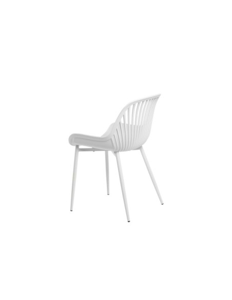 Silla ROLF, Plástico / Metal / Blanco