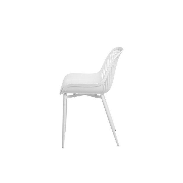 Silla ROLF, Plástico / Metal / Blanco