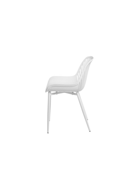 Silla ROLF, Plástico / Metal / Blanco