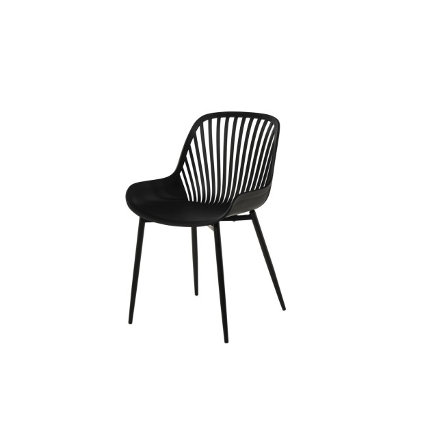 Silla ROLF, Plástico / Metal / Negro