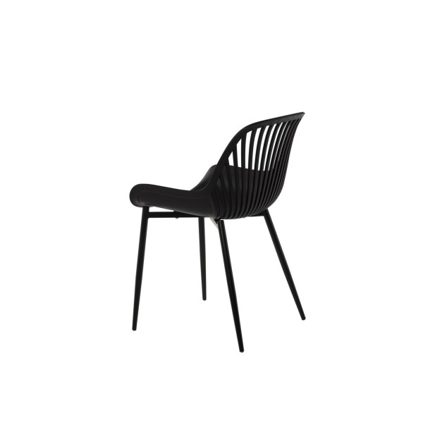 Silla ROLF, Plástico / Metal / Negro