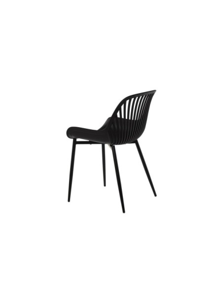 Silla ROLF, Plástico / Metal / Negro