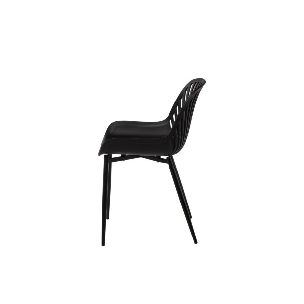 Silla ROLF, Plástico / Metal / Negro
