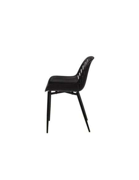 Silla ROLF, Plástico / Metal / Negro
