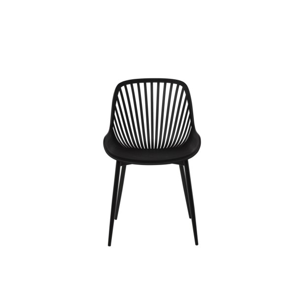 Silla ROLF, Plástico / Metal / Negro