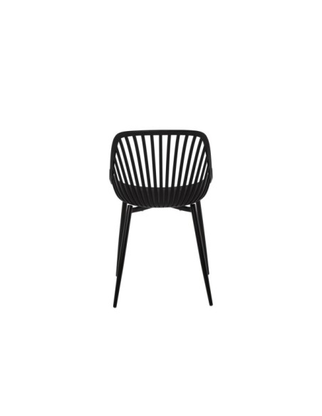 Silla ROLF, Plástico / Metal / Negro