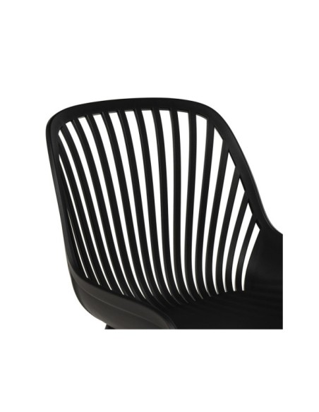 Silla ROLF, Plástico / Metal / Negro