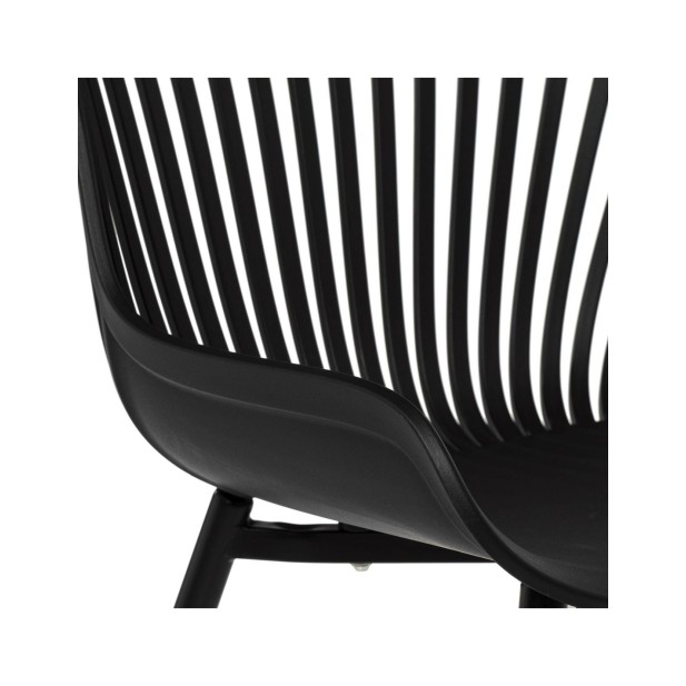 Silla ROLF, Plástico / Metal / Negro