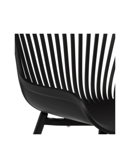 Silla ROLF, Plástico / Metal / Negro